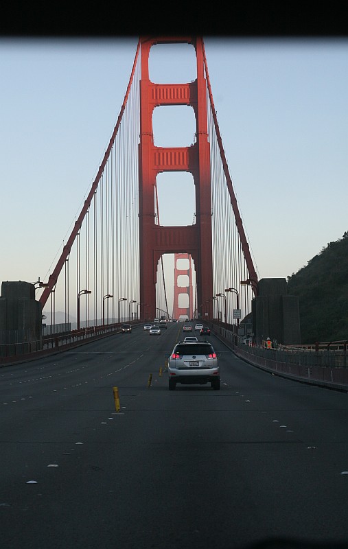 Kör över Golden Gate två gånger varje dag, till och från jobbet